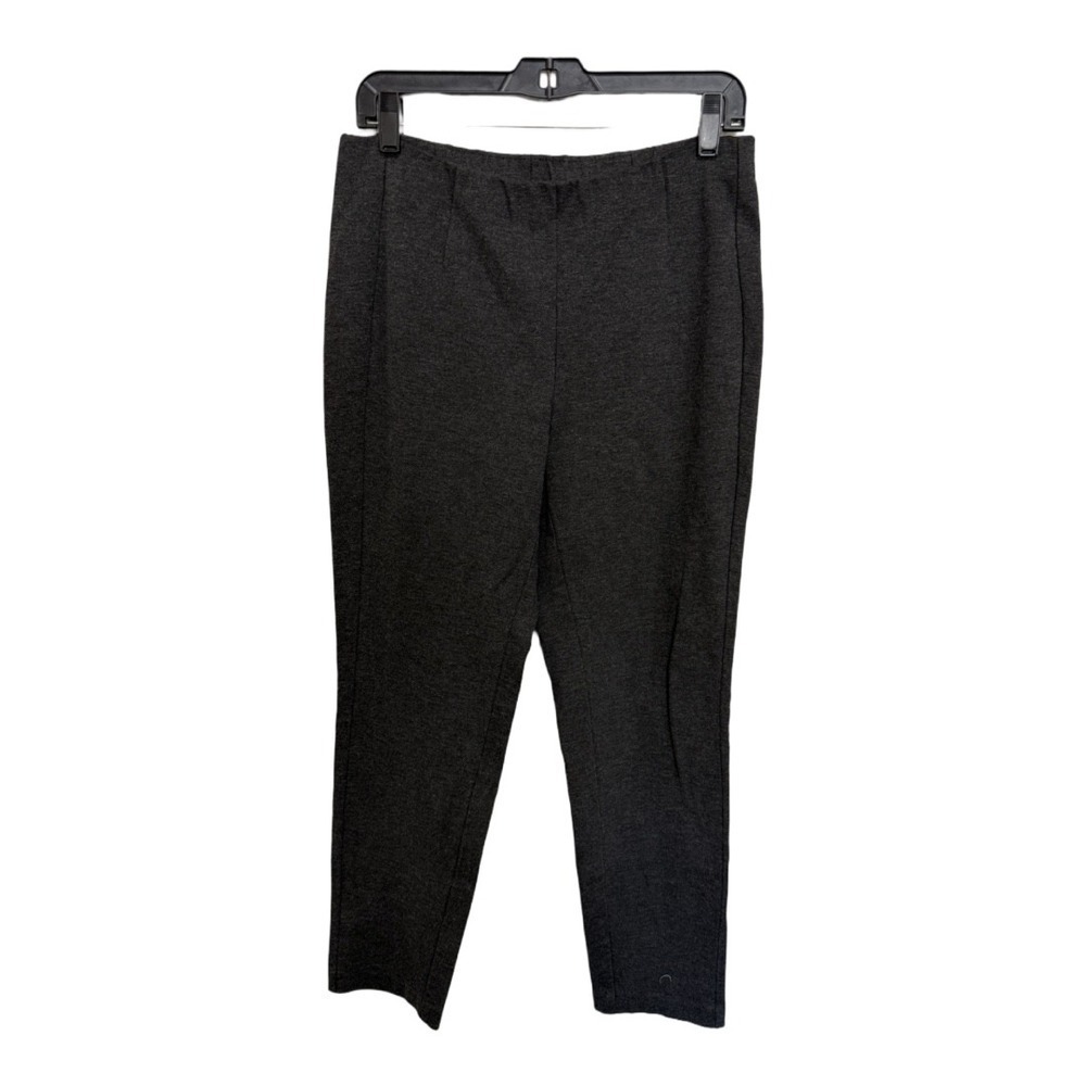 J. Jill Ponte Straight Slim Leg Pull Over Pants Business Casual Gray Size Small
